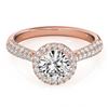 Image 1 : 1.40 ctw VS/SI Diamond Halo Ring 18K Rose Gold - REF-285A2V - SKU:26186