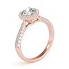 Image 3 : 1.40 ctw VS/SI Diamond Halo Ring 18K Rose Gold - REF-285A2V - SKU:26186