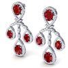 Image 2 : 25.08 ctw Ruby & VS Diamond Earrings 18K White Gold - REF-490Y9X - SKU:38574