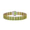 Image 3 : 26.1 ctw Peridot & Diamond Bracelet 14K Yellow Gold - REF-196M3F - SKU:45850