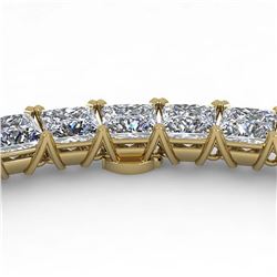 40 ctw Princess SI Diamond Necklace 18K Yellow Gold - REF-6480K2W - SKU:32509