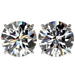 5 ctw Diamond Stud Earrings 10K White Gold - REF-1740K2W - SKU:33142
