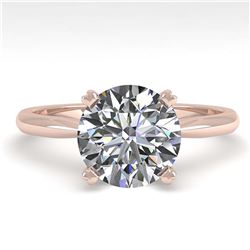 2 ctw VS/SI Diamond Engagement Ring 18K Rose Gold - REF-1003M5F - SKU:32441