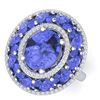 Image 1 : 8.49 ctw Tanzanite & VS Diamond Ring 18K White Gold - REF-218M2F - SKU:39246