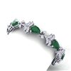 Image 2 : 24.8 ctw Emerald & VS Diamond Bracelet 18K White Gold - REF-472M7F - SKU:38730