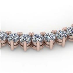 25 ctw 3 Prong VS/SI Diamond Necklace 14K Rose Gold - REF-2250A2V - SKU:35630