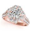 Image 1 : 2.16 ctw VS/SI Diamond Halo Ring 18K Rose Gold - REF-346M4F - SKU:26710