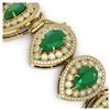 Image 3 : 56.04 ctw Emerald & Diamond Bracelet 14K Yellow Gold - REF-1520N7A - SKU:43255