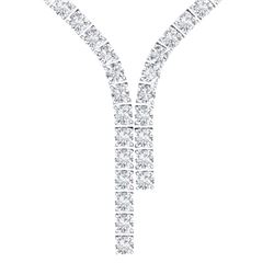 40 ctw SI Diamond Necklace 18K White Gold - REF-4350R2K - SKU:39917