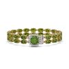 Image 1 : 29.08 ctw Tourmaline & Diamond Bracelet 14K Yellow Gold - REF-369K6W - SKU:45673