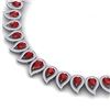 Image 2 : 33.4 ctw Ruby & VS Diamond Necklace 18K White Gold - REF-1236M4F - SKU:39438
