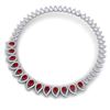 Image 3 : 33.4 ctw Ruby & VS Diamond Necklace 18K White Gold - REF-1236M4F - SKU:39438