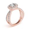 Image 3 : 2.01 ctw VS/SI Diamond Halo Ring 18K Rose Gold - REF-318M5F - SKU:26770