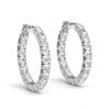 Image 2 : 10 ctw Diamond VS/SI 30 mm Hoop Earrings 14K White Gold - REF-885A2V - SKU:29020