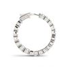 Image 3 : 10 ctw Diamond VS/SI 30 mm Hoop Earrings 14K White Gold - REF-885A2V - SKU:29020