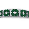 Image 1 : 48.04 ctw Emerald & VS Diamond Bracelet 18K White Gold - REF-781V8Y - SKU:39012
