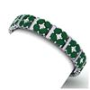 Image 2 : 48.04 ctw Emerald & VS Diamond Bracelet 18K White Gold - REF-781V8Y - SKU:39012