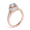 Image 3 : 1.85 ctw VS/SI Diamond Halo Ring 18K Rose Gold - REF-385X3R - SKU:26830