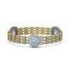 Image 2 : 29.95 ctw Aquamarine & Diamond Bracelet 14K Yellow Gold - REF-472M7F - SKU:45334