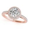 Image 2 : 1.25 ctw VS/SI Diamond Halo Ring 18K Rose Gold - REF-170M3F - SKU:26920