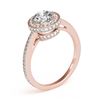 Image 3 : 1.25 ctw VS/SI Diamond Halo Ring 18K Rose Gold - REF-170M3F - SKU:26920