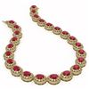 Image 2 : 111.75 ctw Ruby & Diamond Necklace 14K Yellow Gold - REF-3015V5Y - SKU:43687