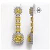 Image 2 : 19.46 ctw Citrine & Diamond Earrings 14K Yellow Gold - REF-235R3K - SKU:44953