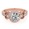 Image 1 : 1.05 ctw VS/SI Diamond Halo Ring 18K Rose Gold - REF-149X2R - SKU:26582