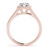 Image 2 : 1.11 ctw VS/SI Diamond Halo Ring 18K Rose Gold - REF-290Y2X - SKU:26594