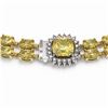 Image 3 : 64.13 ctw Citrine & Diamond Necklace 14K Yellow Gold - REF-470X4R - SKU:44839