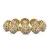 Image 2 : 40.92 ctw Morganite & Diamond Bracelet 14K Yellow Gold - REF-1709A3V - SKU:43735