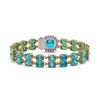 Image 3 : 31.78 ctw Swiss Topaz & Diamond Bracelet 14K Yellow Gold - REF-205N3A - SKU:45685