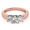 Image 1 : 1.33 ctw VS/SI Diamond 3 Stone Ring 18K Rose Gold - REF-197K2W - SKU:28069