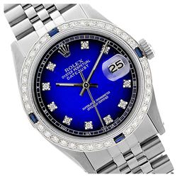 Rolex Ladies Stainless Steel, Diam Dial & Diam/Sapphire Bezel, Sapphire Crystal - REF-426T6K