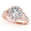 Image 1 : 1.65 ctw VS/SI Diamond Halo Ring 18K Rose Gold - REF-187Y8X - SKU:26932