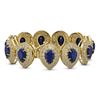 Image 2 : 56.04 ctw Sapphire & Diamond Bracelet 14K Yellow Gold - REF-1481F5N - SKU:43261