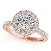 Image 1 : 1.75 ctw VS/SI Diamond Halo Ring 18K Rose Gold - REF-301R6K - SKU:26300