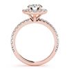 Image 2 : 1.75 ctw VS/SI Diamond Halo Ring 18K Rose Gold - REF-301R6K - SKU:26300