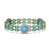 Image 2 : 41.17 ctw Swiss Topaz & Diamond Bracelet 14K Yellow Gold - REF-292V2Y - SKU:44887