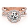 Image 1 : 1.51 ctw VS/SI Diamond Halo Ring 18K Rose Gold - REF-132V5Y - SKU:26764