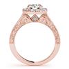 Image 2 : 1.40 ctw VS/SI Diamond Halo Ring 18K Rose Gold - REF-174M5F - SKU:26510