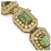 Image 3 : 58.5 ctw Tourmaline & Diamond Bracelet 14K Yellow Gold - REF-1623M3F - SKU:43504
