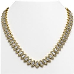 47.12 ctw Marquise Diamond Necklace 18K Yellow Gold - REF-6554F6N - SKU:42832