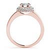 Image 2 : 0.75 ctw VS/SI Diamond Halo Ring 18K Rose Gold - REF-107M7F - SKU:26474