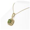 Image 3 : 7.08 ctw Tourmaline & Diamond Necklace 14K Yellow Gold - REF-179H3M - SKU:44020