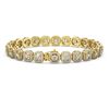 Image 2 : 10.39 ctw Cushion Diamond Bracelet 18K Yellow Gold - REF-878H7M - SKU:43024