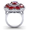Image 3 : 14.4 ctw Ruby & VS Diamond Ring 18K White Gold - REF-250Y2X - SKU:39186