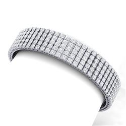 20 ctw VS/SI Diamond Bracelet 18K White Gold - REF-1170Y2X - SKU:39950