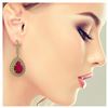 Image 3 : 31.74 ctw Ruby & Diamond Earrings 14K Yellow Gold - REF-646M4F - SKU:43303