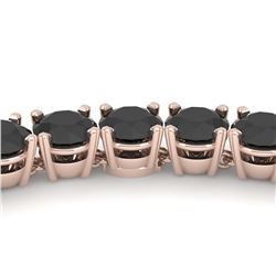 40 ctw Black VS Diamond Necklace 14K Rose Gold - REF-1155M2F - SKU:38508